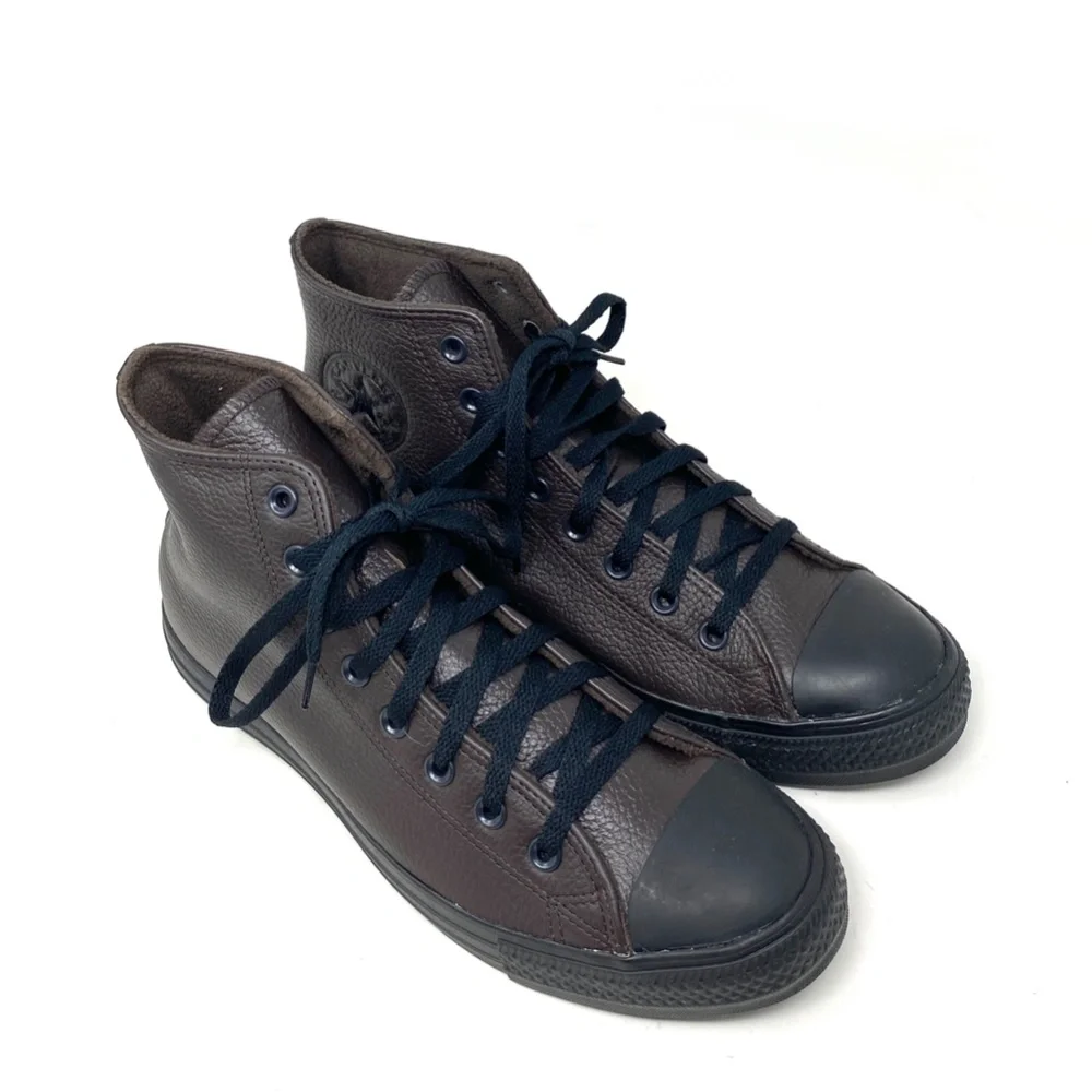 Converse Chuck Taylor Shoes High Top Leather Brown Men’s Size Sneakers 172012C - Picture 7 of 9